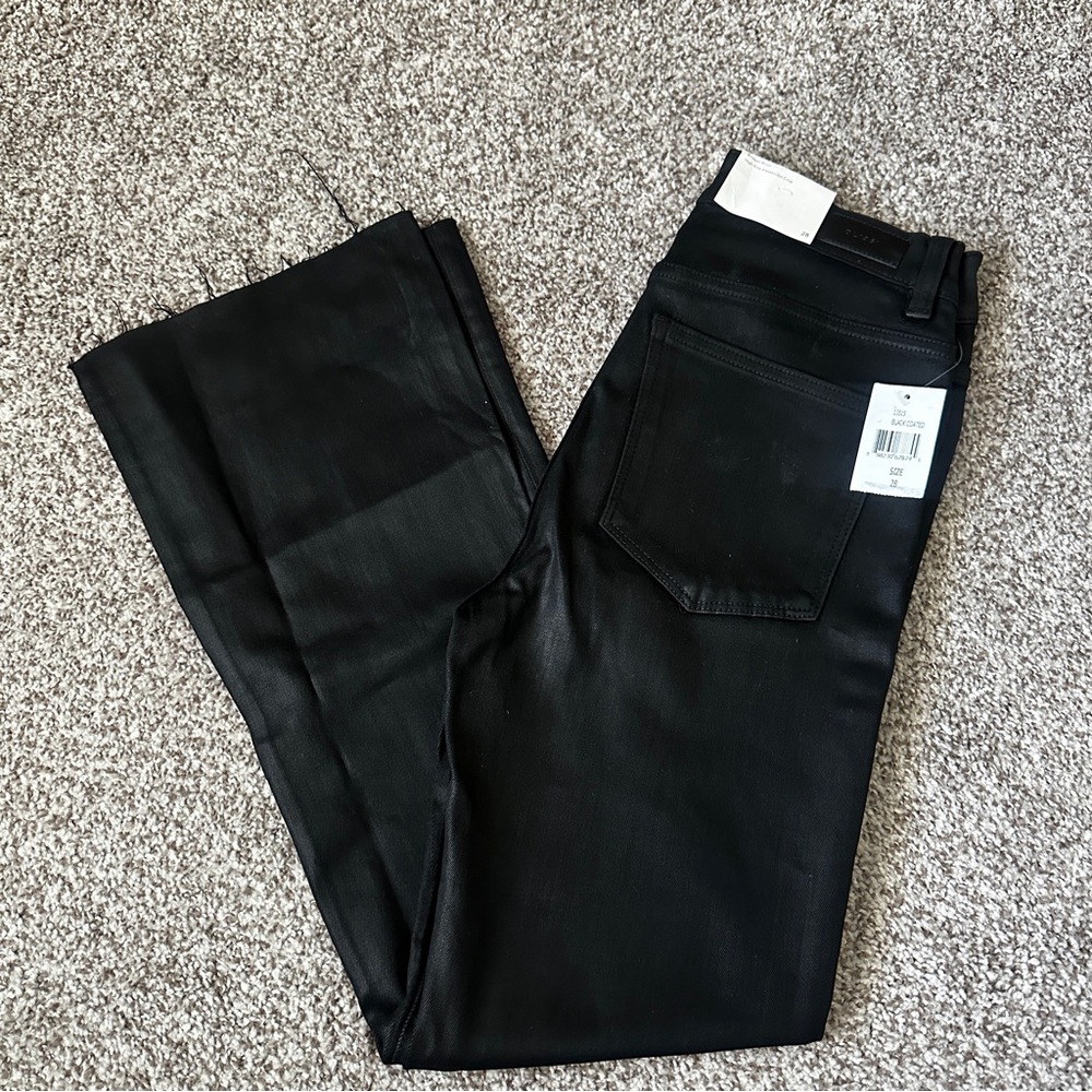 DL1961 Bridget Black Coated Bootcut Jeans